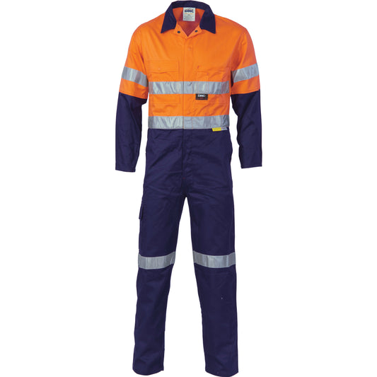 SAFE-HiVis Cool-Breeze two tone L.Weight Cott on Coverall with 3M R/Tape-3955