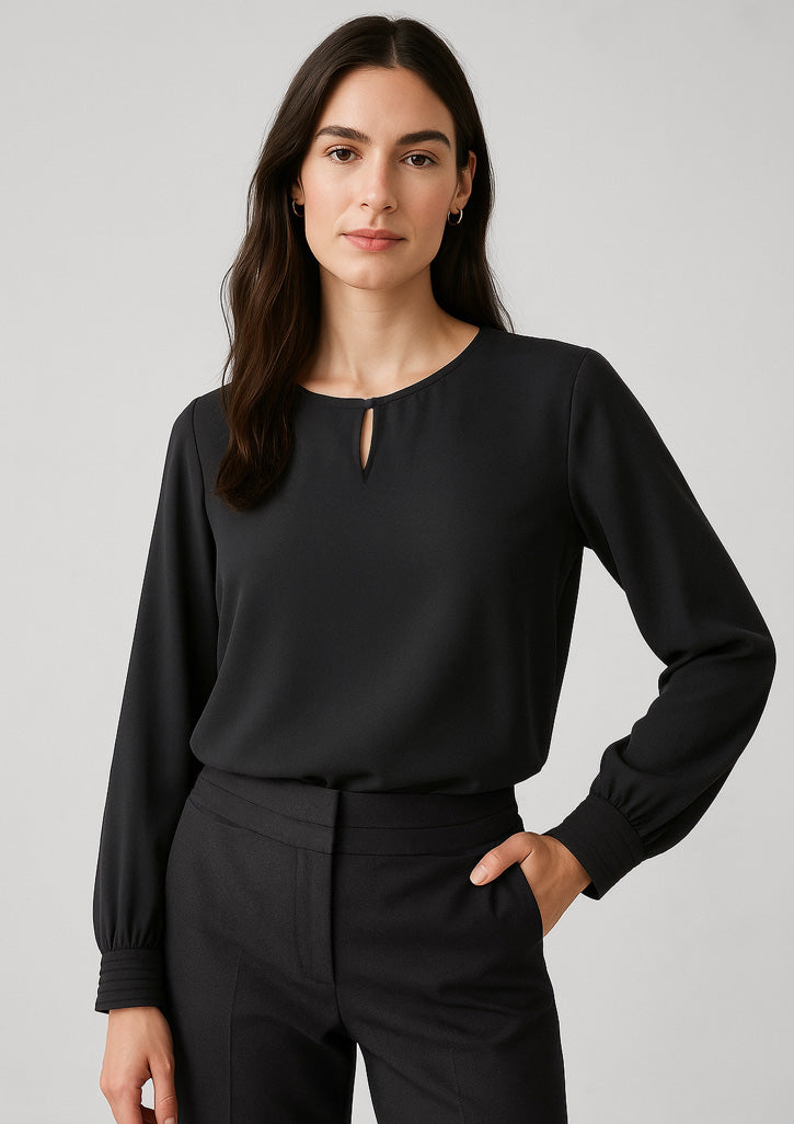 Kildare-Womens Evelyn Long Sleeve Blouse-RU569LL